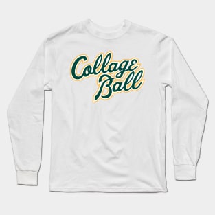 NEW Collage Ball Logo in Oakland A's colors Long Sleeve T-Shirt